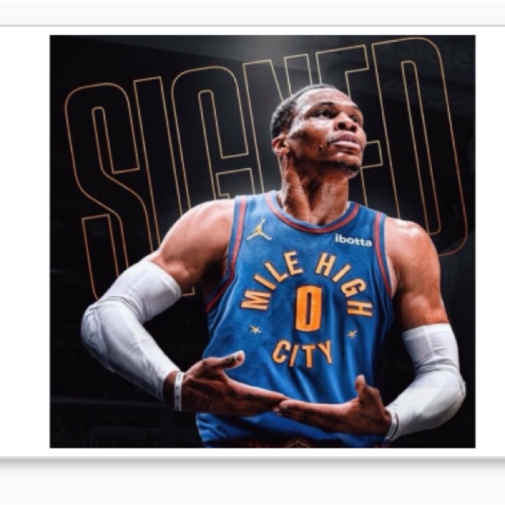 NEW RUSSELL WESTBROOK NUGGETS 8.5x11 GLOSSY REPRINT BASKETBALL POSTER BUNDLE SET
